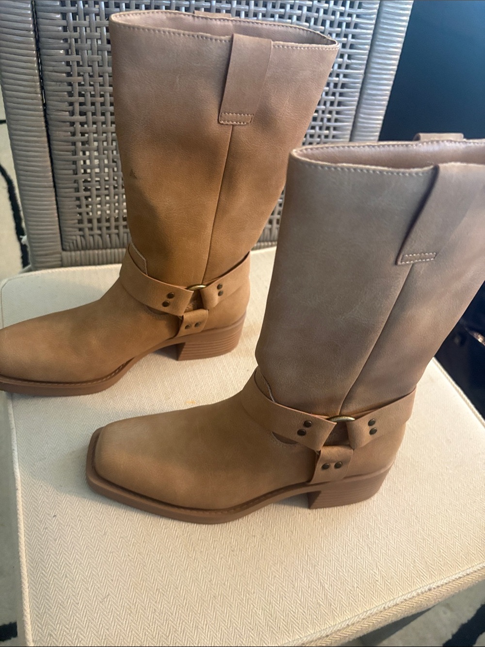 Coconuts by Matisse Women's Tan Harness Mid-Calf Boots